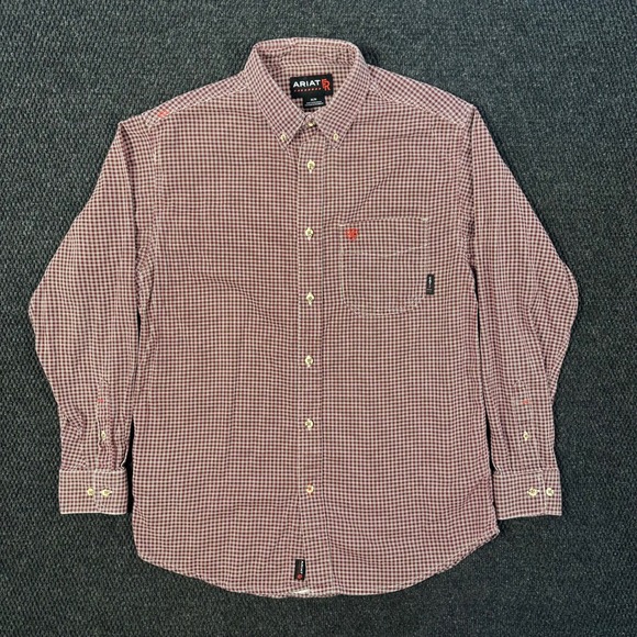 Ariat Other - Ariat FR Flame Resistant Work Shirt Mens M CAT 2 2112 Grid Workwear Long Sleeve